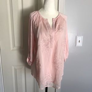 🔴$$$DROP:  RXB LAYERED BLOUSE - LIGHT PASTEL PINK